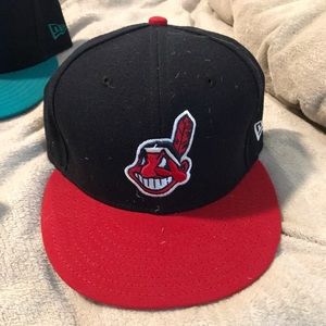 Cleveland Indians 7 3/8 New Era Flat Brim hat